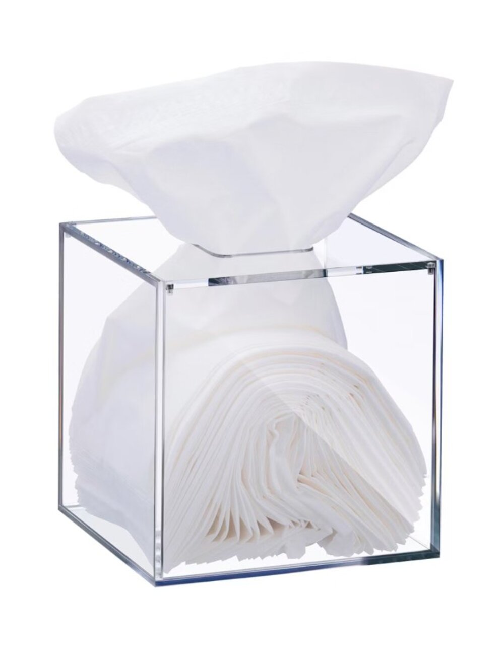 Clear Tissue Box, Acrylic Facial Tissue Box Holder Square Bathroom Tissue Holder